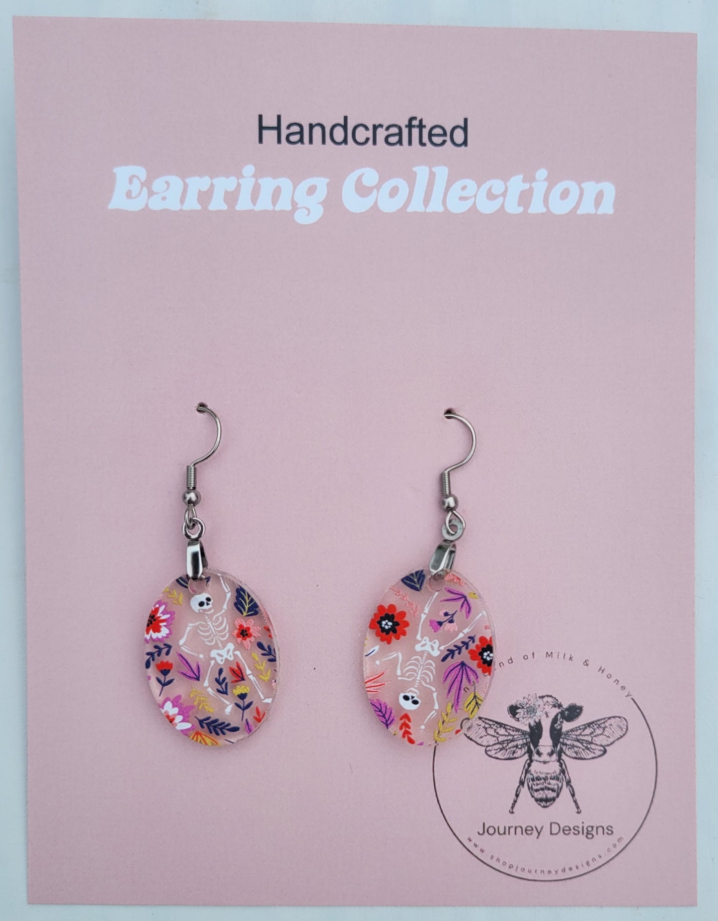 Floral Skeleton Earrings