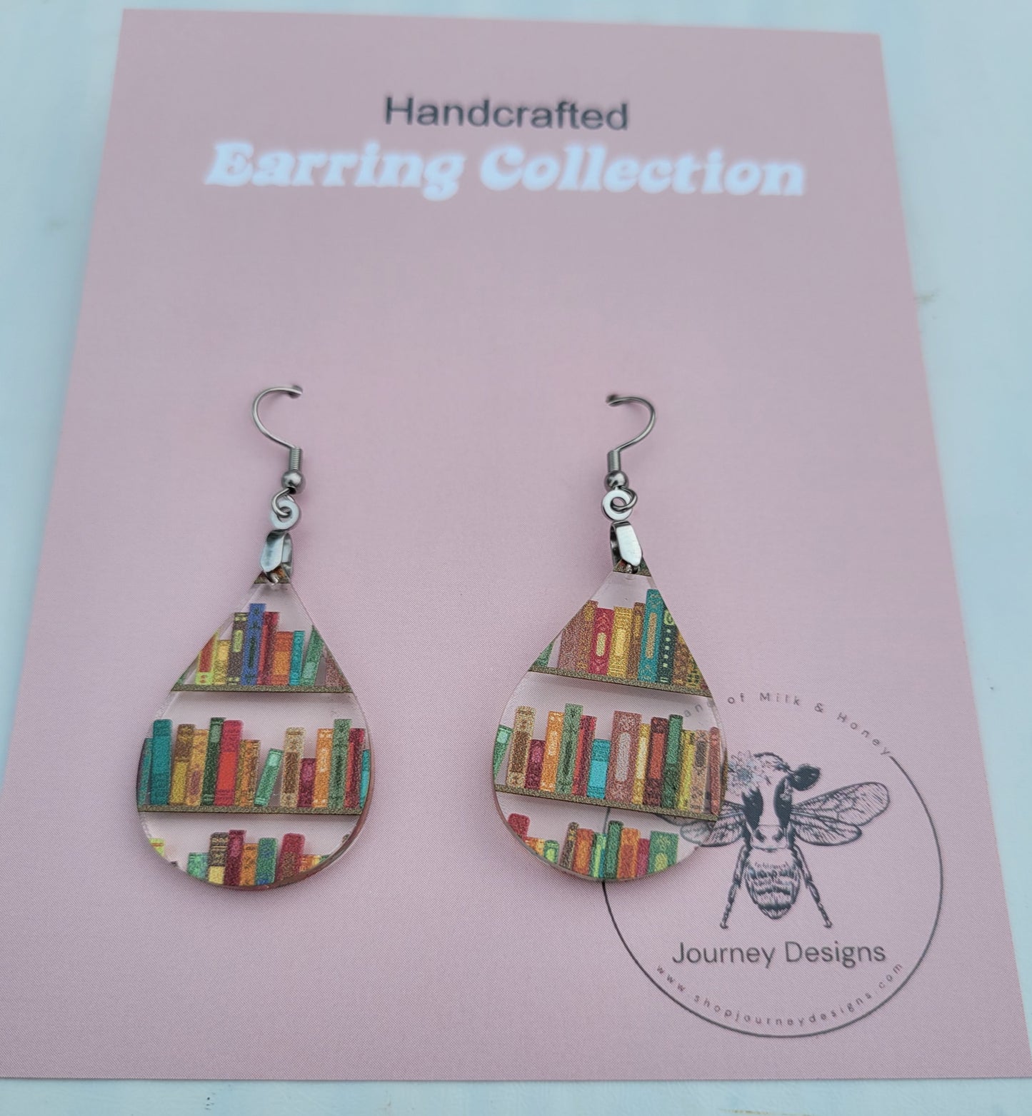 Acrylic Book Earrings