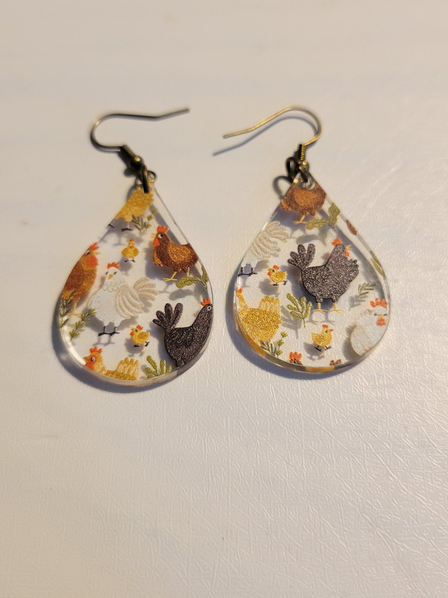 Teardrop Chicken Earrings