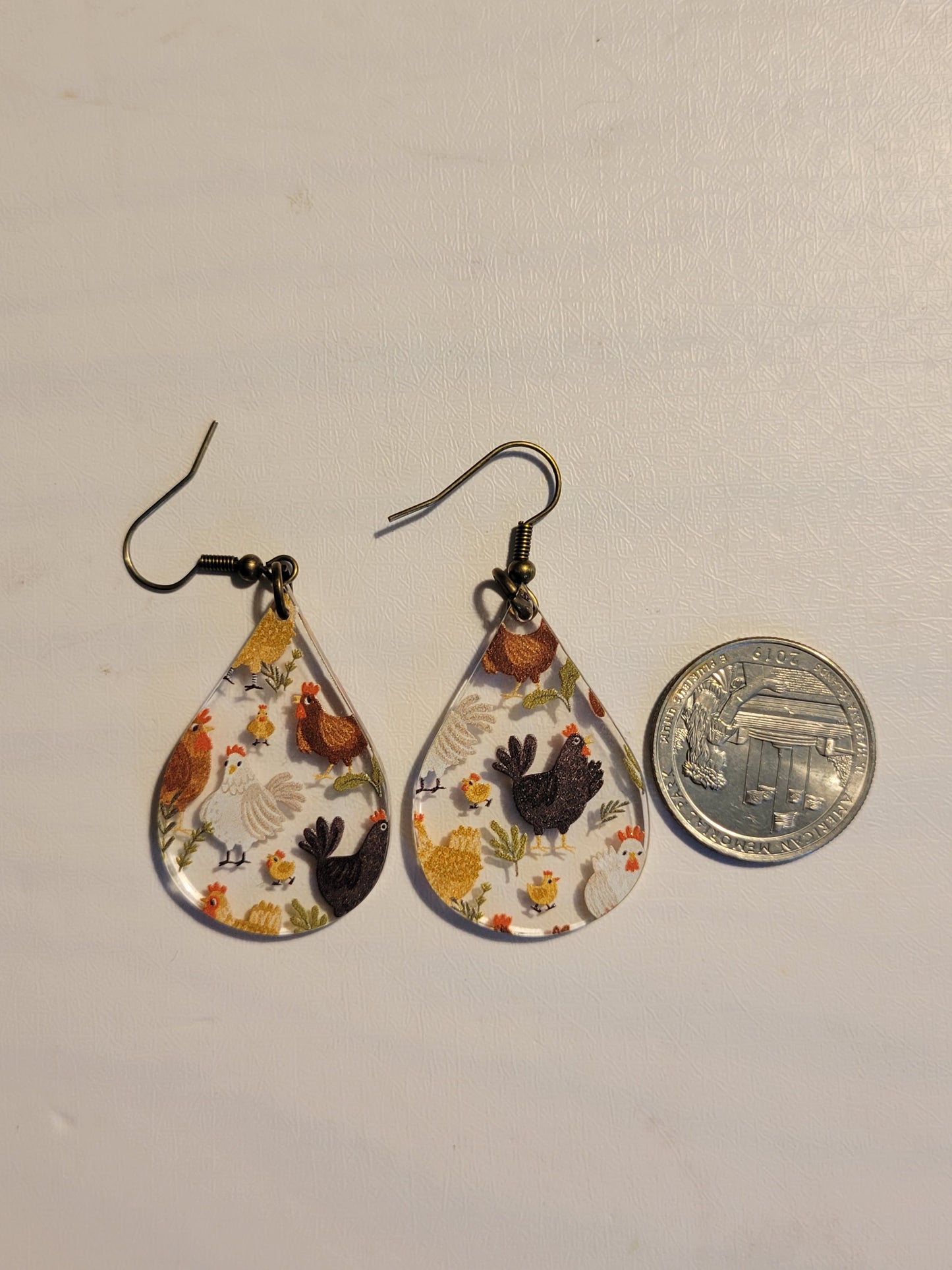 Teardrop Chicken Earrings