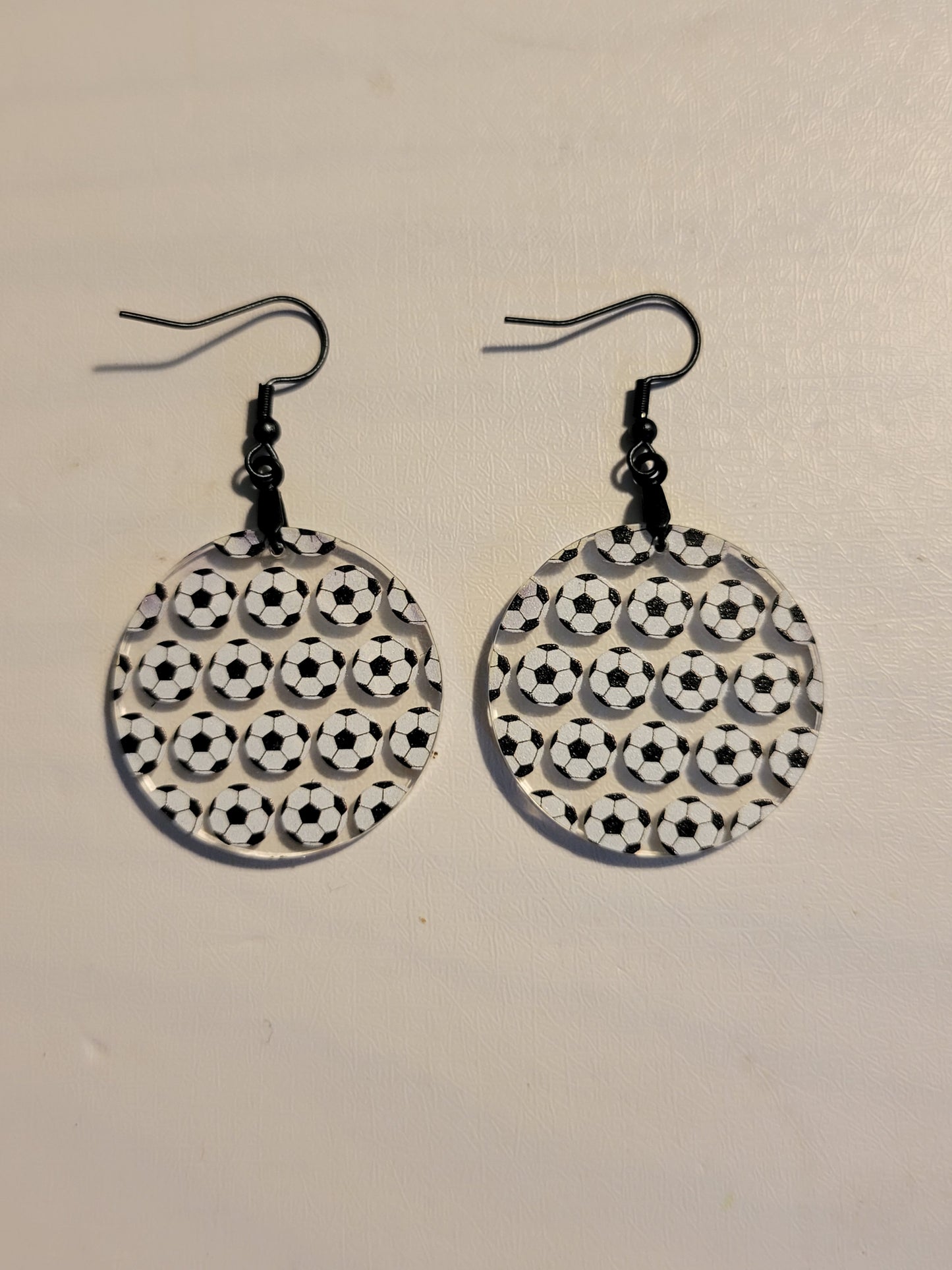 Round Soccer Ball Earring