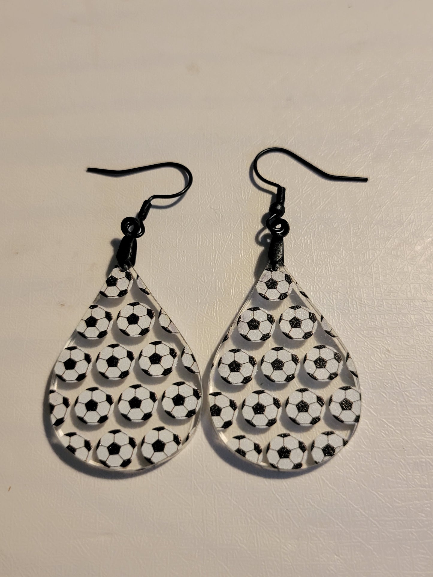 Teardrop Soccer Ball Earrings